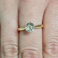 0.90 Ct Old European Shape Natural Diamond Ring || Solid 18k Yellow Gold || Estate Jewelry || Hand Made || Free Ring Resizing ~~ S e t t i n g ~~ Solid 18k Yellow Gold 2.87 grams Ring Size 6,6.25,6.5,6.75,7;6.5 US ~~ Stones ~~ Main Stone: Old European Shape Natural Diamond In Weight Of 0.90 Ct (Approx.) Clarity - E Color - Si2 So who is Nola? Nola is our creation and imagination. All the idea of Nola is to bring the legacy and our passion to you, that obviously looking to find a unique and one-o Diamond Birthstone Ring With Center Stone For May, Diamond May Birthstone Ring With Center Stone, Dainty Crystal Birthstone Ring For Anniversary, Classic Diamond Ring With May Birthstone, May Birthstone Crystal Ring With Diamond Center Stone, Classic Round Emerald Diamond Ring, Crystal Ring With Diamond Center Stone For May Birthstone, Classic Emerald Ring With Diamond White Color, Heirloom Style Solitaire Rings For May Birthstone