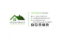 a business card with the logo for a real estate agent, and an image of a house