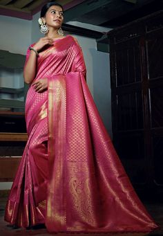 Saree For Wedding Function, Rani Pink, Designer Silk Sarees, Party Sarees, Indian Sarees Online, Choli Designs, Ready To Wear Saree, Designer Sarees Online, Bridal Lehenga Choli