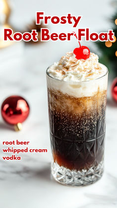 Frosty Root Beer Float Recipe Root Beer Float Recipe, Bartender Drinks Recipes, Vodka Recipes Drinks, Floats Drinks, Christmas Drinks Alcohol Recipes, Whipped Cream Vodka, Christmas Drinks Alcohol, Fun Drinks Alcohol, Pretty Alcoholic Drinks