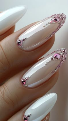 Wedding Nails Glitter, Weak Nails, Hello Nails, Iphone Instagram, Glamorous Nails, Pearl Nails, French Nail