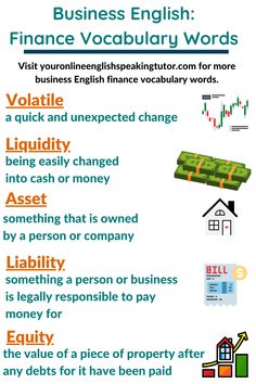 an english poster with words and pictures on it that describe the different types of money