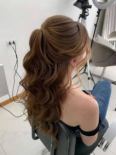 Up Ponytail, Cute Prom Hairstyles, Casual Hair, Simple Prom Hair, Quince Hairstyles, Long Hair Wedding Styles