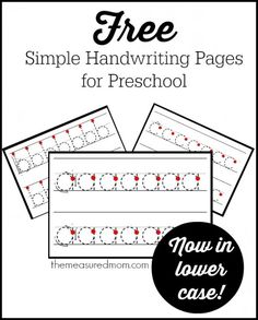 the free handwriting worksheet for preschool to learn how to write and draw letters