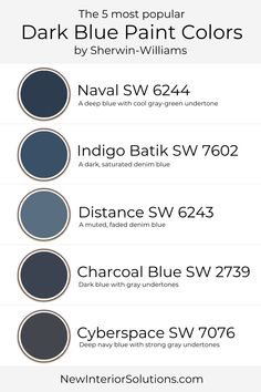 the color scheme for dark blue paint colors