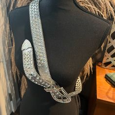 Women’s Rhinestone Belt New 50 Inches Long Reasonable Offers Accepted Silver Belt, Silver Belts, Rhinestone Belt, Dress Hairstyles, Silver Pearls, Belts, 50 %, Women Accessories, Silver