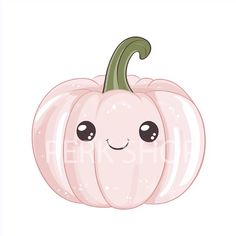 a pink pumpkin with a smiley face on it