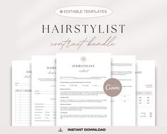 the editable hair stylist certificate bundle