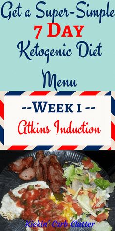 Need help with what to eat on Atkins Induction? Here's a simple 7-day Atkins Induction menu that includes recipes and tons of ideas for breakfast, lunch, dinner, and snacks. Atkins Meal Plan Phase 1, Atkins Induction, Atkins Diet Recipes Phase 1, Atkins Diet Plan, Ketogenic Diet Menu, Atkins Diet Recipes, Atkins Recipes, Ketogenic Diet Plan