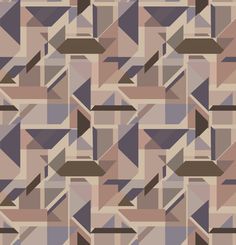 an abstract geometric pattern in shades of brown, beige and grey with triangles on it