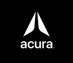 the acura logo on a black background