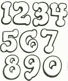 the numbers are drawn in black and white