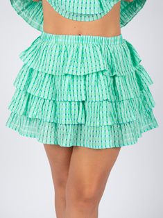 delilah plaid ruffle skirt Spring Day Out Tiered Skirt, Tiered Skirt For Spring Day Out, Cute Tiered Skirt For Spring, Flirty Ruffled Mini Skirt For Summer, Flirty Ruffled Mini Skirt For Vacation, Cute Tiered Mini Skirt For Spring, Summer Skirted Skort With Ruffles, Ruffled Skort For Brunch, Ruffled Skirted Skort For Summer