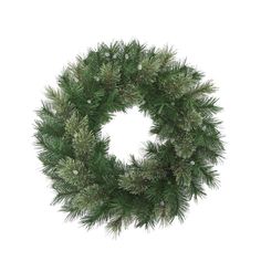 a pine wreath on a white background