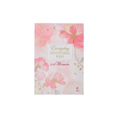 a pink book with flowers on it and the words, everything is exceptional bible for women