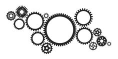 an image of gears on a white background