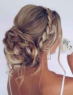 Down Hairstyles For Long Hair, Romantic Updo, Formal Hair, Wedding Hair Ideas, Long Hair Wedding Styles, Hairstyle Trends, Penteado Cabelo Curto, Braided Hairstyles For Wedding, Bride Hair