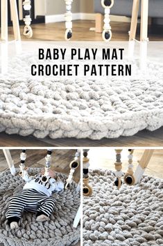 the baby play mat crochet pattern is easy to make and looks great on any floor