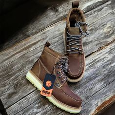 Tang Brown Moc Toe Work Boots Caiman Boots, Vetements Shirt, Work Boots For Men, Ostrich Legs, Leather Work Boots, Ostrich Boots, Snakeskin Boots, Roper Boots, Mens Ankle Boots