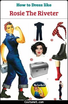 an advertisement for the riveter clothing line, with images of women in various outfits