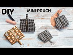 the diy mini pouch is made from fabric