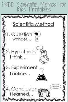 the science method for kids printable worksheet with text and pictures on it