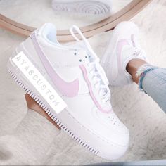 New W Box Modern Nike Custom Sneakers With Perforated Toe Box, Modern White Nike Custom Sneakers, Shoes For Teen Girls, Trendy Nike Shoes, Shoes For Teen, Nike Shoes Custom, Cute Sneakers For Women, Cute Running Shoes, Spring Shoes Women