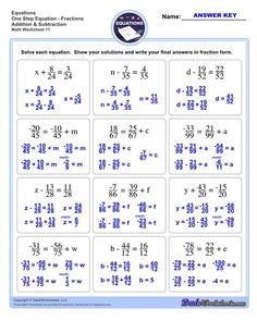 the worksheet for adding and subtracting fraction numbers