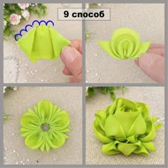 how to make an origami flower with ribbon