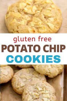 gluten free potato chip cookies with text overlay