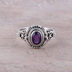 Amethyst Cocktail Ring, Silver Chandelier Earrings, Single Stone Ring, Silver Cocktail, February Birth Stone, Jewelry Packaging