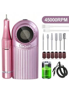 High-Power Portable Nail Drill - USB Rechargeable Electric Manicure & Pedicure Tool for Home and Salon Use, OdorlessProduct Attributes: UnscentedPower Supply: USB ChargingOperating Voltage: 12V (included) - 20V (not included)Battery Properties: Rechargeable BatteryRechargeable Battery: Nickel BatteryPortable Electric Nail Drill Machine, 14 Grinding Heads, 1 Brush, Nail Polishing Machine For Shaping, Buffing, Removing Gel Nails, Multifunctional Manicure Tool Purple    ABS  Nail Drills   Personal Removing Gel Nails, Gel Nail Removal, Pedicure Supplies, Electric Nail Drill, Electric Nail File, Nail Drills, Drill Machine, Nail Drill Machine, Purple Collar