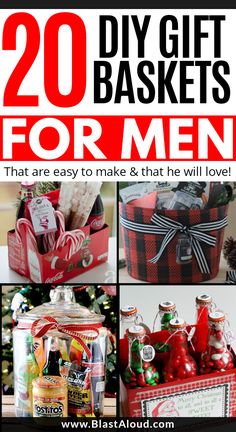 20 diy gift baskets for men that are easy to make and the will love