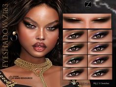 The sims 4 Sims4 Eyeshadow Cc, Eye Lashes Sims 4 Cc, Sims 4 Cc Eyeshadow, Sims 4 Eyeshadow, Mod Makeup, Cc Makeup, Sims 4 Nails, Sultry Makeup