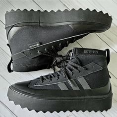 Adidas Black Znsored Hi Gore-Tex Boots Men 8 Women 9 High Top Sneakers Trainers Unisex No Box New Without Box. Store Display, Light Signs Of Shelf Wear Are Possible, But Nothing To Be Noted. Please See All Photos For Condition. These Stylish Adidas Shoes Combine The Comfort Of Sneakers With The Sturdiness Of Boots So You Can Head Out Confidently In All Types Of Weather. A Waterproof, Breathable Gore-Tex Membrane Helps Feet Stay Dry While The Lugged Outsole Keeps You Securely Planted. Front Zip C Techwear Shoes, Destiny Hunter, Gore Tex Boots, Black High Top Sneakers, High Top Boots, Box Store, Black High Tops, Boots Sneakers, Safety Boots