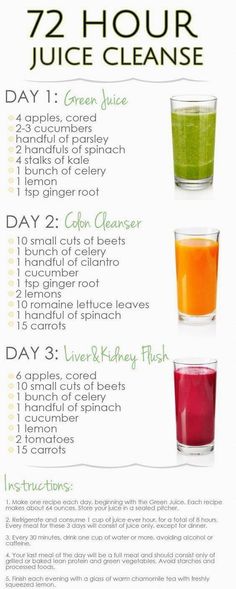 the 7 day juice cleanse recipe is shown