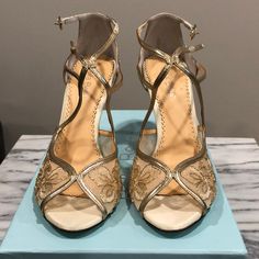 Bella Belle Gold Sandals Size 9 Vintage Gold Open Toe Sandals, Gold Almond-toe Sandals Medium Width, Gold Sandals, Medium Width For Summer, Gold Ankle Strap T-strap Sandals For Beach, Gold Sandals With 4-inch Heel In Synthetic Material, Gold Sandals, Gladiator Sandals, Women's Shoes Sandals, Shoes Sandals