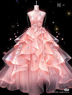 Beautiful Long Dresses, Fairy Dresses, Clothing Design Sketches, Doll Dress Patterns, Fantasy Dresses, Fashion Drawing Dresses, Affordable Prom Dresses, Dress Design Sketches, Dress Sketches