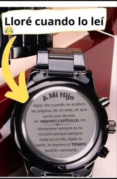 an image of a watch with the words lare cuando lo lei on it