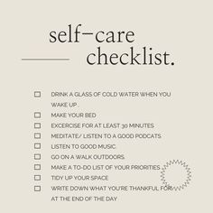 Self Care Checklist, Trening Fitness, Writing Therapy, Mental And Emotional Health