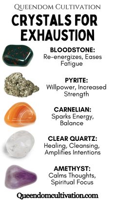 Crystals for Exhaustion Stones For Energy, Crystals For Masculine Energy, Crystals For Relaxation, Crystals For Nausea, Crystals For Legal Matters, Crystals For Energy Boost, Crystal Set Up, Crystal For Health, Fall Crystals