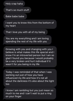 two texts written to each other on a black background