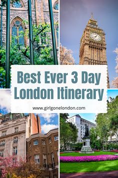 the best ever 3 day london itinerary is here in this postcard collage