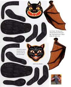 an image of halloween decorations made out of bats