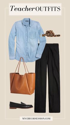 Back to School: 24 Stylish Teacher Outfit Ideas to Start the Year Off Right - MY CHIC OBSESSION Minimalist Wardrobe Women, Teachers Outfits, Clothes Capsule Wardrobe, School Start, Classic Outfits For Women, Fashion Capsule Wardrobe