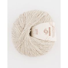 a ball of white yarn on a white background