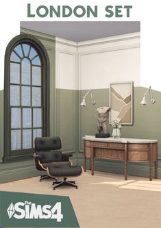 an image of a living room setting in sims4model's london set