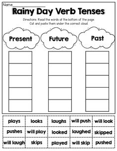 a printable worksheet for reading the past tense