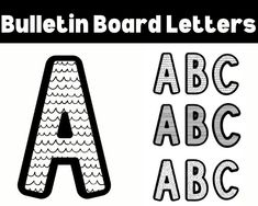 a to z alphabet letters and numbers in black and white, with the letter a on it