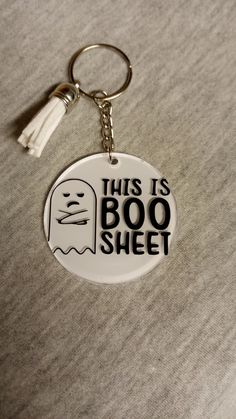 this is boo sheet keychain